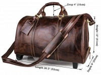 Дорожная кожаная сумка на колесах Vintage 14254
