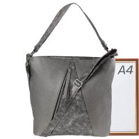 Сумка женская кожзам LASKARA LK-10252-silver-snake