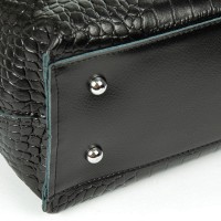 Женская кожаная сумка ALEX RAI 8815 black croco