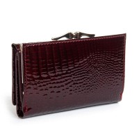 Женский кожаный лаковый кошелек SERGIO TORRETTI FEW214 wine red