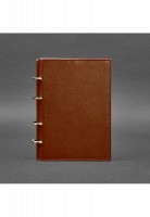Кожаный блокнот на кольцах (софт-бук) BlankNote 9.0 с твердой коричневой обложкой - BN-SB-9-HARD-K