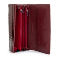 Женский кожаный лаковый кошелек SERGIO TORRETTI FEW501-2 wine red