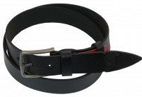 Мужской кожаный ремень под джинсы Skipper 1008-38 черный 3,8 см