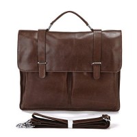 Мужской кожаный коричневый портфель John McDee jd7100b