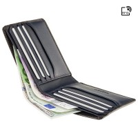 Мужской  кожаный кошелек Visconti AT58 Milo c RFID (Burnish Blue)