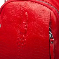 Женский кожаный рюкзак ALEX RAI 8907-9 red croco