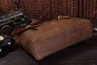 Мужской кожаный коричневый портфель John McDee jd7082r