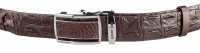Коричневый ремень автомат из кожи крокодила CROCODILE LEATHER 18240