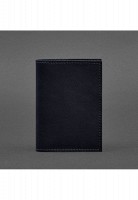 Кожаная обложка для паспорта 1.2 синяя Краст BN-OP-1-2-NAVY-BLUE