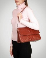 Женская кожаная сумка через плечо ALEX RAI 9346 camel