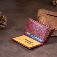 Женская кожаная визитница ST Leather 19218 Бордовая