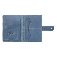 Обложка для паспорта из кожи Hi Art «Let's Go Travel» PB-02/1 Shabby Lagoon