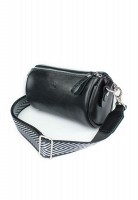 Кожаная поясная сумка/ кроссбоди Cylinder черная TW-CILINDR-BLACK-KSR