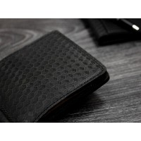 Кожаный зажим для купюр BlankNote 1.0 "Карбон" Графит