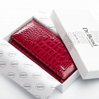 Женский лаковый кожаный кошелек PE DR. BOND PEW1-V red