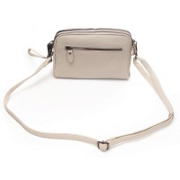 Женский молодежный кожаный клатч ALEX RAI 99084 pale grey