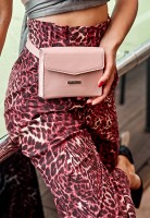 Женская кожаная поясная сумка/кроссбоди BlankNote Mini розовая BN-BAG-38-2-PINK