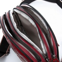 Женский молодежный кожаный клатч ALEX RAI 17001 bordo