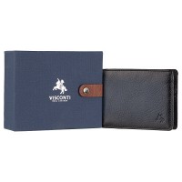 Мужской  кожаный кошелек Visconti AT63 Roland c RFID (Burnish Blue)