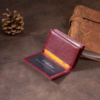Женская кожаная визитница ST Leather 19218 Бордовая