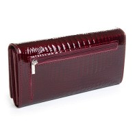 Женский кожаный лаковый кошелек SERGIO TORRETTI FEW501 wine red