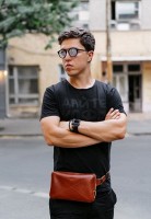 Сумка на пояс BlankNote Dropbag maxi коньяк bn-bag-20-k