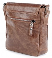 Мужская кожаная коричневая сумка SHVIGEL 00978