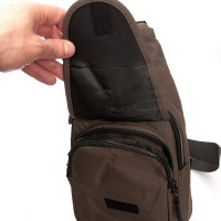 Мужская тканевая сумка-слинг Lanpad 0936 brown бол