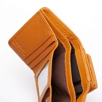 Женский кожаный кошелек Bright DR. BOND WS-403 yellow