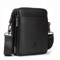 Мужская кожаная сумка через плечо BRETTON 407-5M black