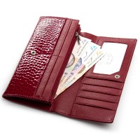 Женский лаковый кожаный кошелек PE DR. BOND PEW501 red