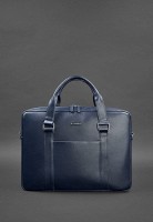 Кожаная сумка для ноутбука и документов BlankNote темно-синяя BN-BAG-37-NAVY-BLUE