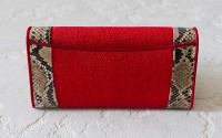 Кошелек из кожи ската с питоном Ekzotic Leather stw01