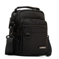 Мужская небольшая сумка через плечо и пояс Lanpad 82078 black