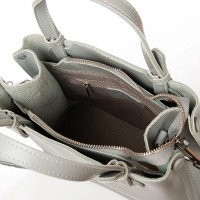Женская кожаная сумка ALEX RAI 1546 light-grey