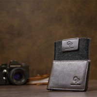 Кожаный зажим для купюр GRANDE PELLE 11478 Коричневый