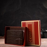 Мужской кожаный зажим для купюр CANPELLINI 21940 