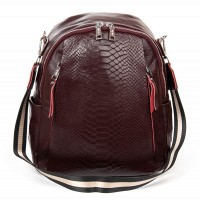 Женский кожаный рюкзак ALEX RAI 8907-9 bordo