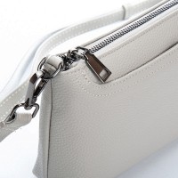 Женский молодежный кожаный клатч ALEX RAI 3092 pale grey