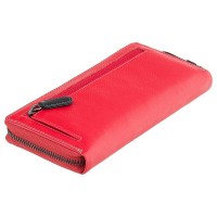 Кожаный женский кошелек Visconti SP79 Violet c RFID (Red Multi Spectrum)