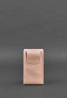 Женская кожаная поясная сумка/кроссбоди вертикальная BlankNote Mini розовая - BN-BAG-38-1-PINK