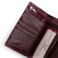 Женский кожаный лаковый кошелек SERGIO TORRETTI FEW214 wine red