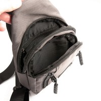 Мужская тканевая сумка-слинг Lanpad 20829 grey мал