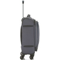 Чемодан на 4 колесах серый Travelite Crosslite