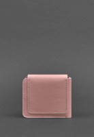 Женское кожаное портмоне  4.2 на кнопке розовое BN-PM-4-2-PINK-PEACH