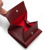 Женский кожаный кошелек Bright DR. BOND WS-219 wine red