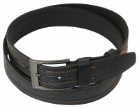 Кожаный мужской ремень Skipper 1014-38 черный ДхШ: 135х3,8 см.