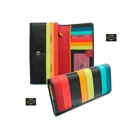 Женский кожаный кошелек Visconti str4 blk m с защитой RFID