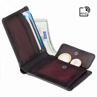 Мужской кожаный кошелек Visconti MT92 Zanotti (Burgundy Burnish)