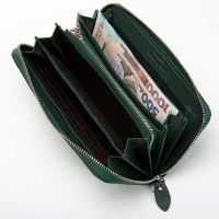 Женский кожаный кошелек Bright DR. BOND W201 green